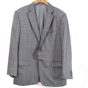 ERMENIGILDO Zegna 100% Wool Plaid Single Breasted Sport Blazer Jacket